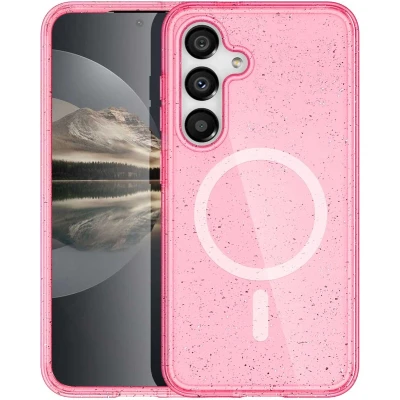 Afbeelding van imoshion Hoesje Geschikt voor Samsung Galaxy S25 Sparkle Backcover MagSafe Roze