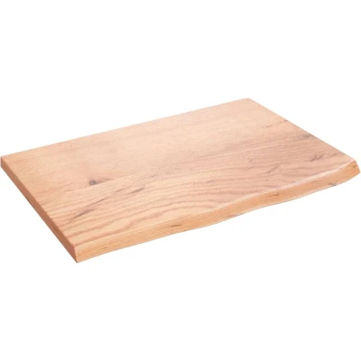 Afbeelding van vidaXL Wastafelblad 60x40x2 behandeld massief hout lichtbruin