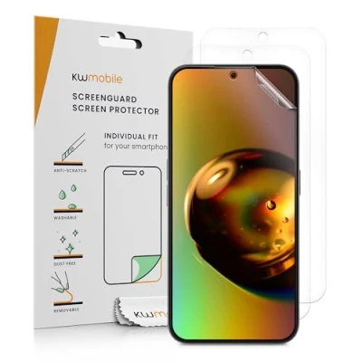 Afbeelding van kwmobile 3x screenprotectors geschikt voor Nothing Phone 3a / Pro beschermende folie smartphone