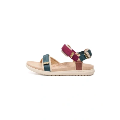 Afbeelding van Woden LINE LITE Outdoorsandalen, Dames, Maat: 38, Deep forest multi Textiel