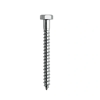 Afbeelding van DOJA Barcelona Trekkchroeven Set van 10 houtschroeven M12 x 100 mm Verzinkte stalen schroef met zeskantkop houten schroeven voor houtschroeven, paalhouder, plug, plaat,