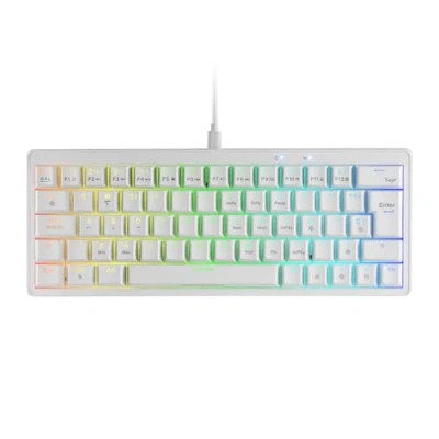 Afbeelding van MARSGAMING MKMINIPRO, mechanisch toetsenbord, ultra compact, 60%, mechanische hot swap schakelaars, RGB verlichting, Chroma gaming anti ghosting, multiplatform, switch Frans, bruin