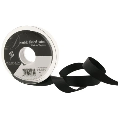 Afbeelding van Berisfords Satijnen lint, dubbelzijdig, 20 m x 15 mm, zwart, 3501