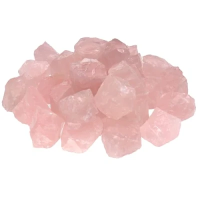 Afbeelding van Fijne stenen van 100% natuurlijk rozenkwarts, 300 g