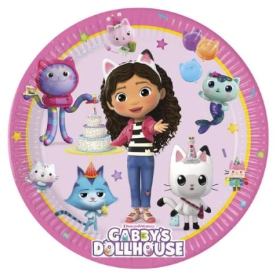 Afbeelding van Gabby&#039;s Dollhouse Borden 20 cm 8 stuks