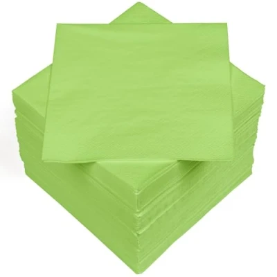 Afbeelding van Heku 30241 16: 100 effen papieren servetten, 3 laags, 33 x cm, lichtgroen