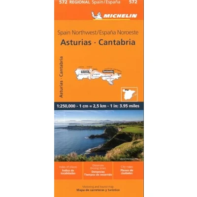 Afbeelding van Asturias Cantabria Michelin Regional Map 572