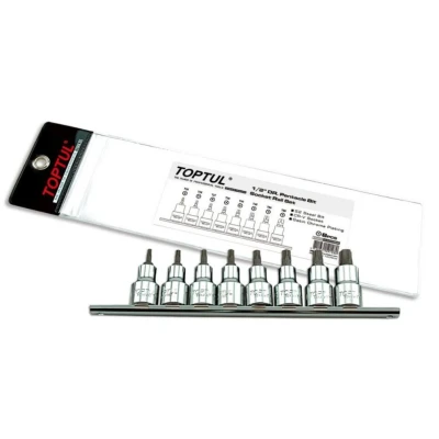 Afbeelding van TORX dopsleutelset TOPTUL 1/2 8 stuks (T20,T25,T27,T30,T40,T45,T50,T55)
