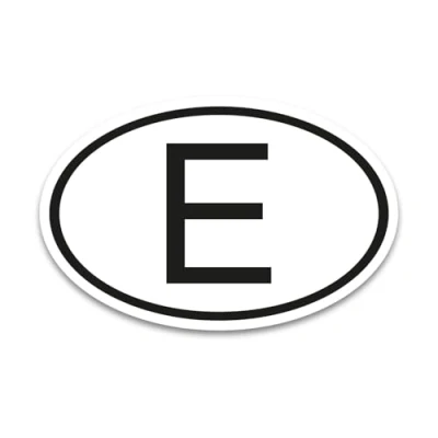 Afbeelding van E sticker, kentekenplaatmotief Spanje, 17,5 x 11,5 cm, DIN norm, kfz_786