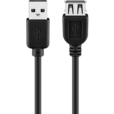 Image de Rallonge USB 2.0 A/A HiSpeed, noir, 5.00m
