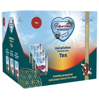 Afbeelding van Renske Variatiebox Tex Hondenvoer Eend Kip Rund 30x185 g Glutenvrij