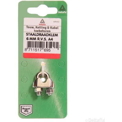 Afbeelding van Staaldr.klem 6mm rvs Deltafix