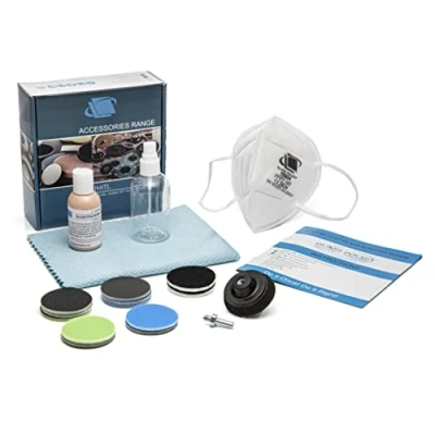 Afbeelding van Glass Polish GP28002 50 mm glaskrasverwijderingsset voor gebruik met een boor op alle glasoppervlakken