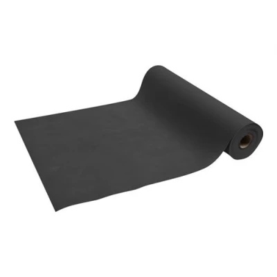 Image de Pronappe Chemin de table Taille 40 cm x 1.2 m jetable noir (pack 20)