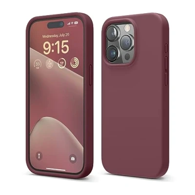 Afbeelding van elago Liquid siliconen hoes, compatibel met iPhone 15 Pro, premium siliconen, volledige bescherming [4 laagse schokbestendige structuur], zachte microvezelvoering