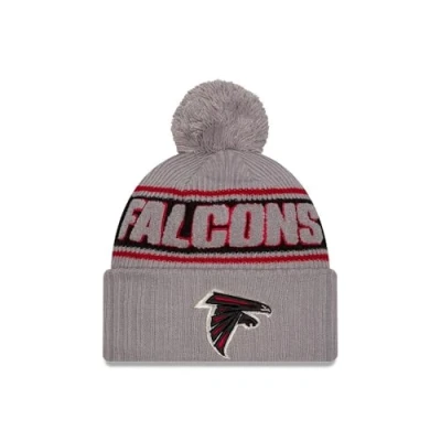 Afbeelding van NFL New Era Sideline 2024 Amerikaanse voetbal pomponmuts teamlogo beanie wintermuts grijs