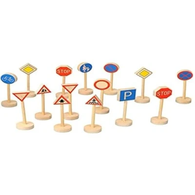 Image de Toys Pure 15 panneaux routiers en bois