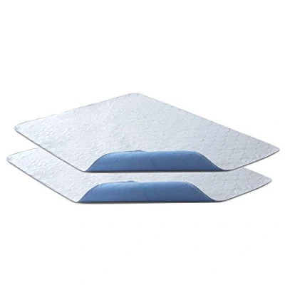 Afbeelding van Bedecor 2 x wasbaar, waterdicht, incontinentie, antibacteriële matras, anti mijt, voor baby&#039;s, kinderen, volwassenen, 86 132 cm (blauw)