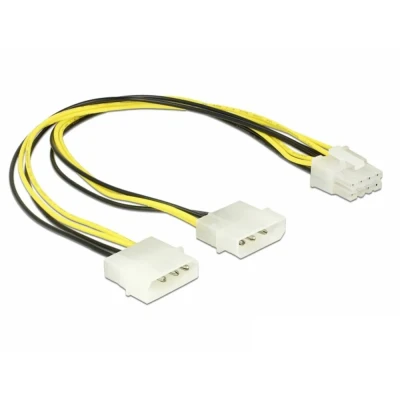 Afbeelding van Delock Voedingskabel 8 pins EPS12V (M) naar 4 PIN interne voeding 12 V 30 cm