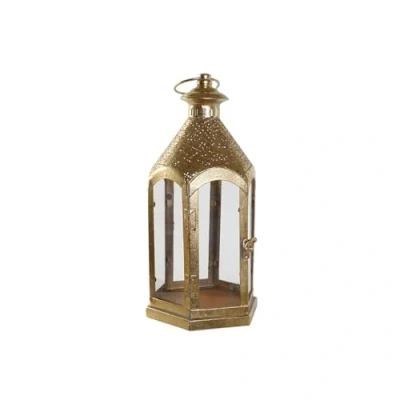 Afbeelding van Kaarshouder Home ESPRIT Gouden Metaal Kristal 18 x 35,5 cm