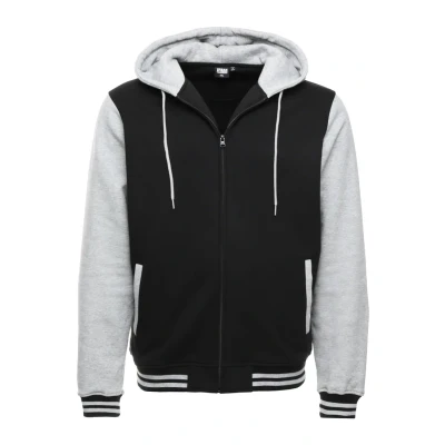 Afbeelding van Urban Classics 2TONE ZIP Hoody Sweater met rits, Heren, Maat: 5XL, Black/grey