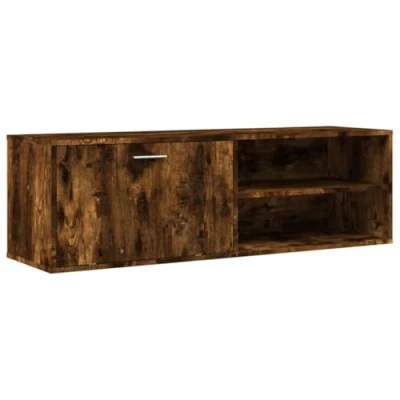 Afbeelding van Tv meubel 120x34x37 cm bewerkt hout gerookt eikenkleurig