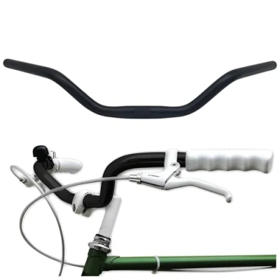 Afbeelding van City Bike Fietsstuur 25,4 mm ergonomisch voor dames en heren van aluminium, zwart, retro stuur heren, Cruiser Beachcruiser Large