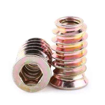 Afbeelding van FTVOGUE 20 stuks hulzen met holle zeskantkop, schroefvoetafdruk van koolstofstaal, schroefdraad voor houten meubels (M6 x mm)