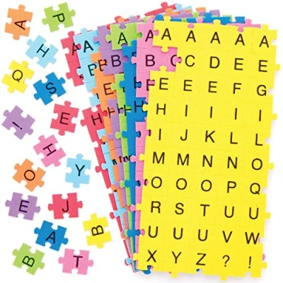 Afbeelding van Baker Ross AT995 Schuim alfabet puzzelstickers knutselen voor kinderen (400 stuks)