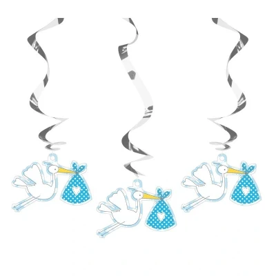 Afbeelding van Decoratie swirl It&#039;s a Boy! 3 stuks