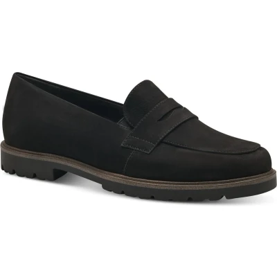 Afbeelding van Tamaris Online Exclusive Instappers, Dames, Maat: 36, Black Veloursleer