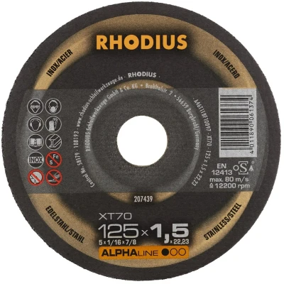 Afbeelding van Rhodius XT70 BOX 211083 Doorslijpschijf recht 125 mm 1 stuk(s)