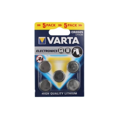 Image de Varta Pile bouton lithium cr2025 blister de 5 piles 6025401415