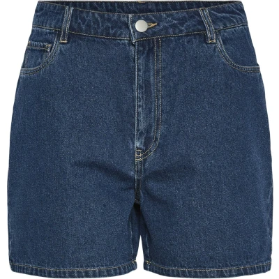 Afbeelding van Pieces ABBI Jeansshort, Dames, Maat: XS, Medium blue denim