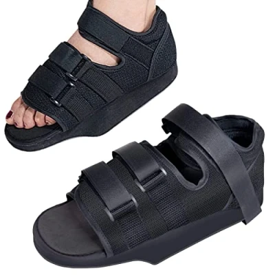 Afbeelding van OrtoPrime postoperatieve schoen met verstelbare hiel, orthopedische schoenen voor voetoperaties, bilaterale (maat L (42 44)