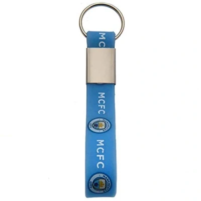 Afbeelding van Manchester City officiële voetbal club siliconen sleutelhanger team crest badge