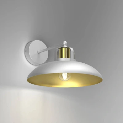 Afbeelding van Wandlamp Felix, wit/goud