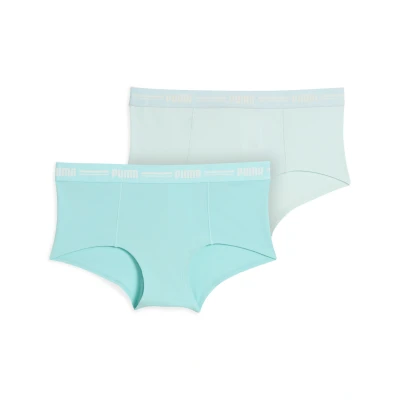 Afbeelding van Puma Women MINI Short 2 PACK Onderbroeken, Dames, Maat: XL, Mint combo