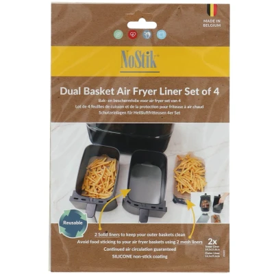 Afbeelding van Nostik Beschermfolie Dubbele Airfryer Set Van 4