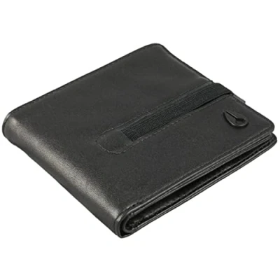Afbeelding van Nixon Spire II Bi Fold herenportemonnee, zwart, 11,2 x 9,4 cm, zwart.