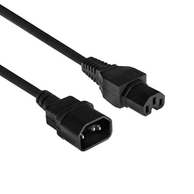 Image de ACT Rallonge de câble d&#039;alimentation IEC 60320 C14 pour C15 CA 250 V 10 A 2.5 m noir