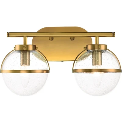 Afbeelding van Hinkley LED Badkamerarmatuur Hollis 2X E14 Max 40W IP44 Heritage Brass