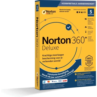 Afbeelding van NORTON 360 Deluxe (12 maanden, voor 5 apparaten)