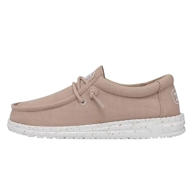 Afbeelding van Hey Dude Wally Youth Slub Canvas Moc Toe Schoenen Jongens, Bruin