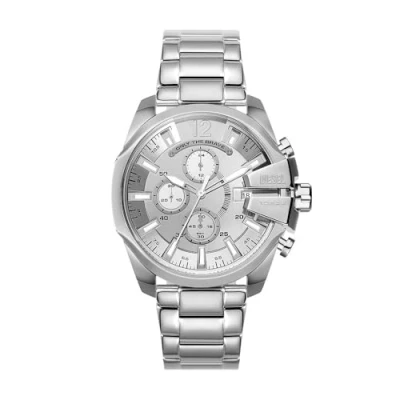 Afbeelding van Diesel Chronograaf silvercoloured, Heren, Maat: One Size, Silver coloured