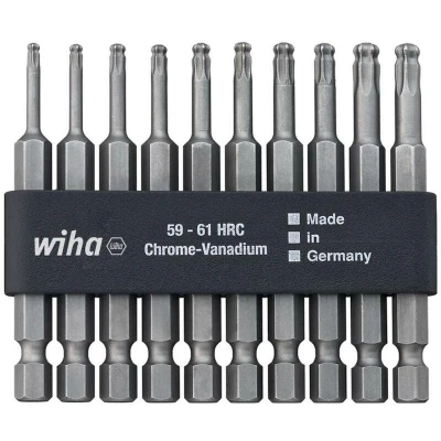 Afbeelding van Wiha 32804 Bitset 10 delig Binnen Torx Kogelkop