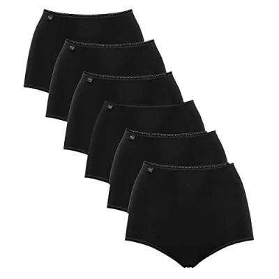 Afbeelding van sloggi 24/7 Microvezel Maxi Set van 3 Damesslip met hoge taille microvezel, 6 x zwart.