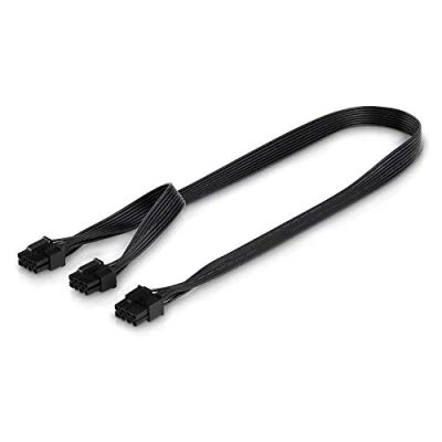 Afbeelding van conecto CC20020 grafische kaart voeding adapter kabel 8 pins PCIe naar 2 connectoren 6+2 pin 20cm zwart