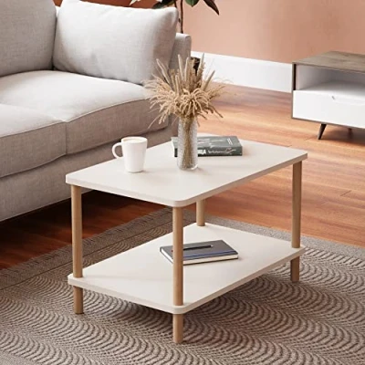 Afbeelding van Salontafel Jelling 43x70x44 cm wit