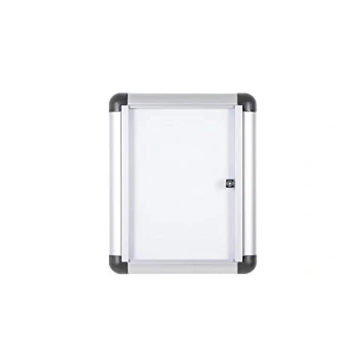 Afbeelding van Bi Office Prikbord Extra omheining, magnetisch oppervlak van gelakt staal, bord met vleugeldeur voor aluminium interieur, afmetingen: 306 x 376 mm 1 A4